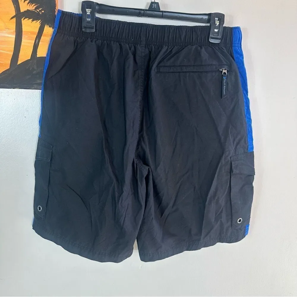 Ralph Lauren Black and Blue Athletic Shorts